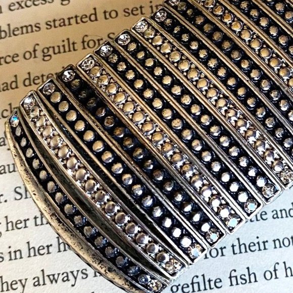 Bracelet Extendable Silver Color with Stones Edge - Picture 7 of 7